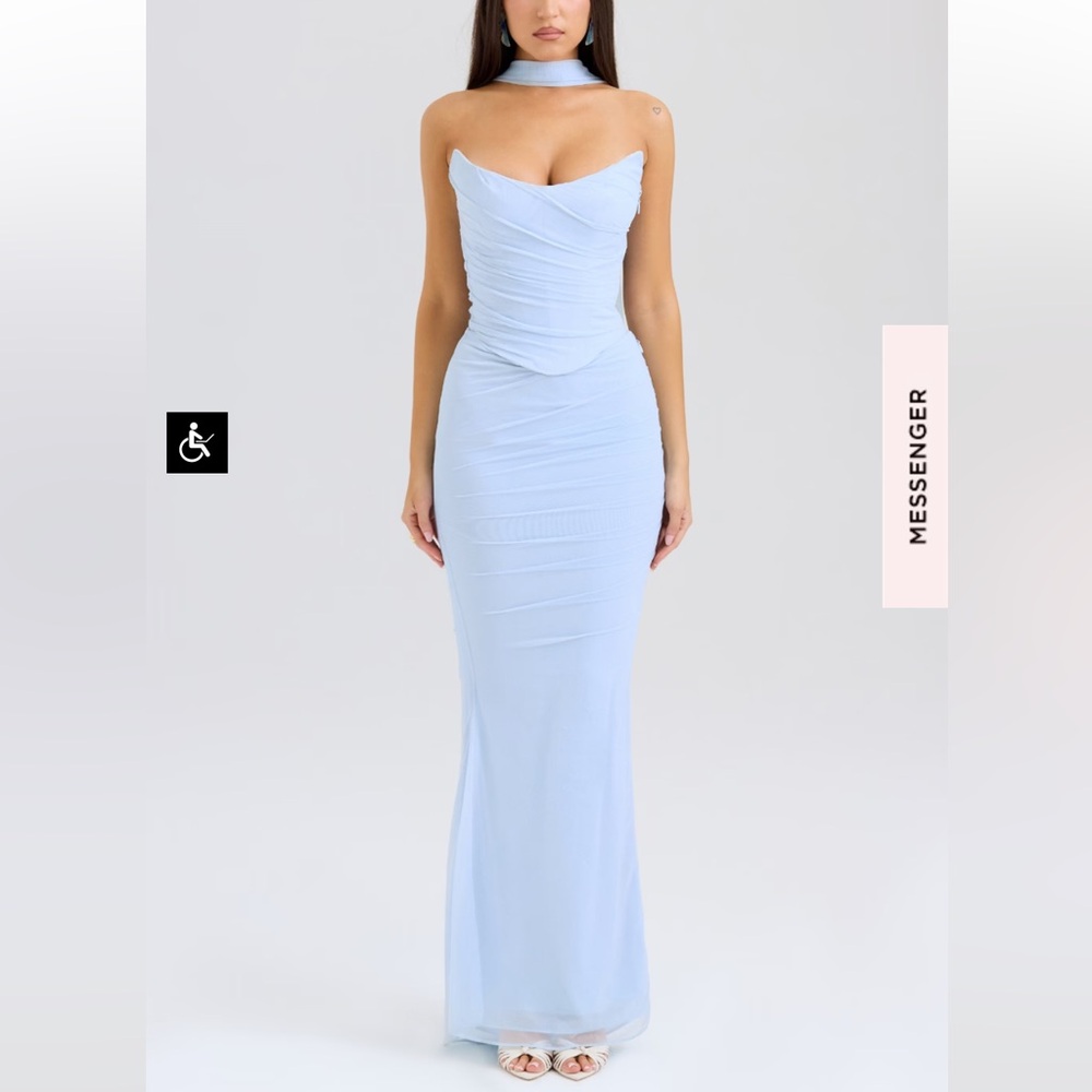 House of CB Light Blue Maxi Dress